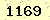 請輸入此驗證碼 : 1169