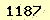 請輸入此驗證碼 : 1187