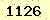 請輸入此驗證碼 : 1126