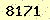 請輸入此驗證碼 : 8171