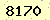 請輸入此驗證碼 : 8170