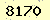 請輸入此驗證碼 : 8170