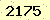請輸入此驗證碼 : 2175