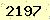 請輸入此驗證碼 : 2197