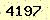 請輸入此驗證碼 : 4197