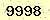 請輸入此驗證碼 : 9998