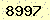 請輸入此驗證碼 : 8997
