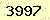請輸入此驗證碼 : 3997