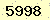 請輸入此驗證碼 : 5998