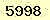 請輸入此驗證碼 : 5998