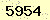 請輸入此驗證碼 : 5954
