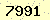 請輸入此驗證碼 : 7991