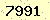 請輸入此驗證碼 : 7991