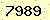請輸入此驗證碼 : 7989