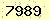 請輸入此驗證碼 : 7989