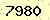 請輸入此驗證碼 : 7980