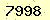 請輸入此驗證碼 : 7998