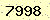 請輸入此驗證碼 : 7998