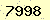 請輸入此驗證碼 : 7998
