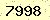 請輸入此驗證碼 : 7998