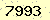 請輸入此驗證碼 : 7993