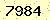 請輸入此驗證碼 : 7984