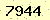 請輸入此驗證碼 : 7944