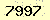 請輸入此驗證碼 : 7997