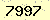 請輸入此驗證碼 : 7997