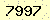 請輸入此驗證碼 : 7997