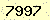 請輸入此驗證碼 : 7997