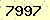 請輸入此驗證碼 : 7997