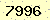 請輸入此驗證碼 : 7996