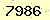 請輸入此驗證碼 : 7986