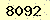 請輸入此驗證碼 : 8092
