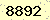 請輸入此驗證碼 : 8892