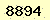 請輸入此驗證碼 : 8894