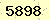 請輸入此驗證碼 : 5898