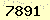 請輸入此驗證碼 : 7891