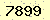 請輸入此驗證碼 : 7899