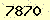請輸入此驗證碼 : 7870