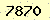 請輸入此驗證碼 : 7870
