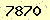 請輸入此驗證碼 : 7870
