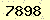 請輸入此驗證碼 : 7898