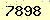 請輸入此驗證碼 : 7898