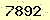 請輸入此驗證碼 : 7892