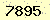 請輸入此驗證碼 : 7895