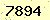 請輸入此驗證碼 : 7894