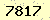 請輸入此驗證碼 : 7817