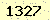 請輸入此驗證碼 : 1327